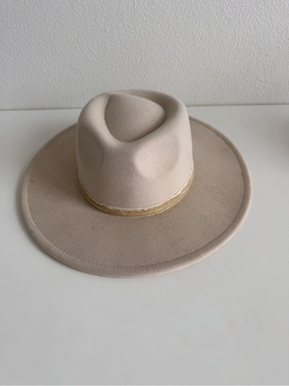 Neutral Wide Brim Fedora Hat